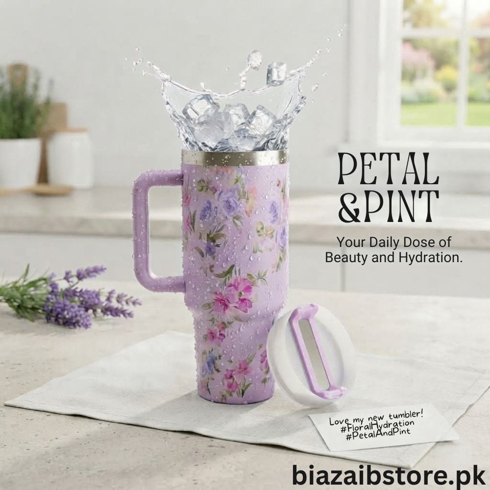 Floral Tumbler-Biazaibstore